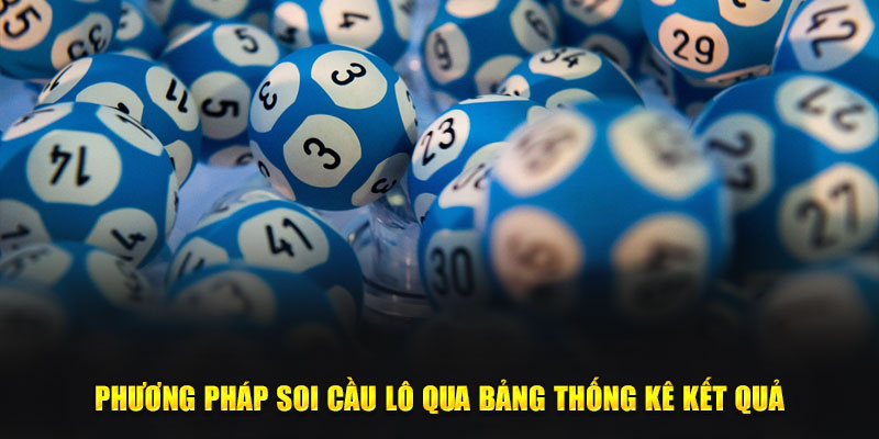 Phương pháp soi cầu lô qua bảng thống kê kết quả 